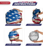Autoamerics 1-Piece Windshield Sun Shade USA Art Flag - 1 American  - Foldable Car Front Window Sunshade for Most Sedans SUV Truck - Blocks Max UV Rays and Keeps Your Vehicle Cool - Large