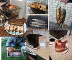 BBQ GRILL  - MEAT, FISH  STEEL,  PICNIC AT HOME