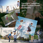 Favorland 16FT Trampoline with Safety Enclosure, Green