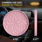 Car Cup Coaster [4 Pack] ME.FAN Silicone Car Coasters/Cup Mats - 2.75In Universal Non-Slip Recessed Car Interior Accessories - Car Cup Holder Insert Coasters Dusty Rose