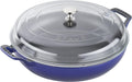 Staub Cast Iron 3.5-qt Braiser with Glass Lid - Dark Blue