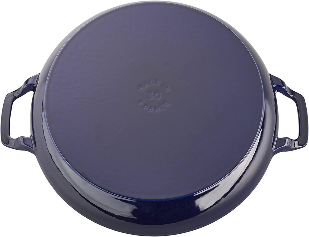 Staub Cast Iron 3.5-qt Braiser with Glass Lid - Dark Blue