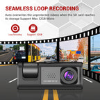 Dash Cam For Cars,Front And Inside,1080P Dual Camera With IR Night Vision,Loop Recording,Car DVR Camera With 2 Inch IPS Screen,car Dashboard Video Cam