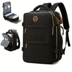 LarCapacity Travel Backpack With Shoe Compartment, Dacron Lightweight Laptop Daypack With Charging Port, Fashion Travel Commuter Bag