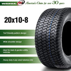 2 New 20x10-8 20x10x8 Lawn Mower Cart Turf Tires /4PR w/Warranty- 13040