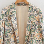 paisley print blazer coat