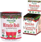 MacroLife Naturals Miracle Reds 5ct Survival Bundle - Superfood Powder - 4 x 30oz (360 Servings) + 12 Packet Travel Box