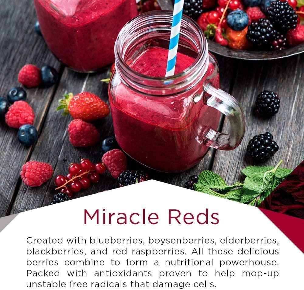 MacroLife Naturals Miracle Reds 5ct Survival Bundle - Superfood Powder - 4 x 30oz (360 Servings) + 12 Packet Travel Box