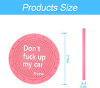 8sanlione 2 Pack Car Cup Holder Coasters, 2.75 Inch Non-Slip PVC Insert Cup Coaster, Anti-Scratch Auto Cup Mats for Women Men, Vehicle Interior Accessories Universal for Car, SUV, Truck (D Pink/2PCS)