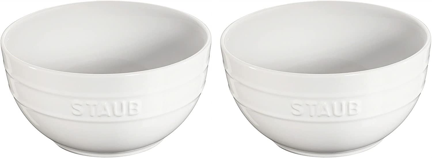 STAUB Ceramics Universal Bowl Set, 6.5-inch, White