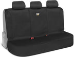 CATFlexfit Seat Cover for Cars Trucks SUV, Zipper Split Rear Bench Protector with Durable Canvas Material, Interior Cover in Black