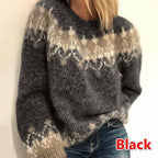 Women's Fashion Long Sleeve Round Neck Loose Sweater