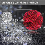 2pcs Bling Car Cup Holder Coaster, 2.75 inch Anti-Slip Shockproof Universal Fashion Vehicle Car Coasters Insert Bling Crystal Rhinestone Auto Automotive Interior Accessories for Women (2 pcs, Red)