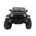12V Power Kids Ride-On Car Truck with R/C Parental Remote + Rubber Wheels + Leather Seat + MP3 Music Player + LED Lights (Black)