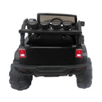 12V Power Kids Ride-On Car Truck with R/C Parental Remote + Rubber Wheels + Leather Seat + MP3 Music Player + LED Lights (Black)