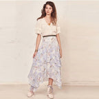 pleated ruffle skirt