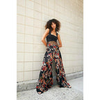 lace-up casual wide leg pants