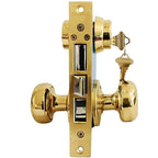 Brass Mortise Entry Gate Right Hand Door Lock Set with 2.5 in. Backset and 2 SC1 Keys