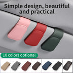 Car Visor Sunglass Holder, Magnetic PU Leather Glasses Eyeglass Hanger Clip For Car Sunglasses Holder And Ticket Card Clip For Car Visor Accessories