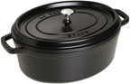 Staub Cast Iron 7-qt Oval Cocotte - Matte Black, Made in France