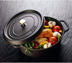 Staub Cast Iron 7-qt Oval Cocotte - Matte Black, Made in France