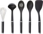 KitchenAid Tool and Gadget Set with Crock, 6-Piece, Black