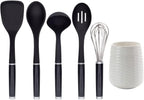 KitchenAid Tool and Gadget Set with Crock, 6-Piece, Black