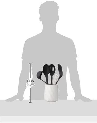 KitchenAid Tool and Gadget Set with Crock, 6-Piece, Black