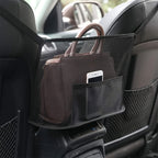 LarCapacity Car Seat Net Pocket, Handbag Purse Holder Bag Organizer StoraPet Net Barrier Dog Pouch Between Back Seats