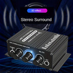 400W Mini Power Amplifier: Get Crystal Clear Audio With 2.0 Stereo Sound For Home/Car Theater System