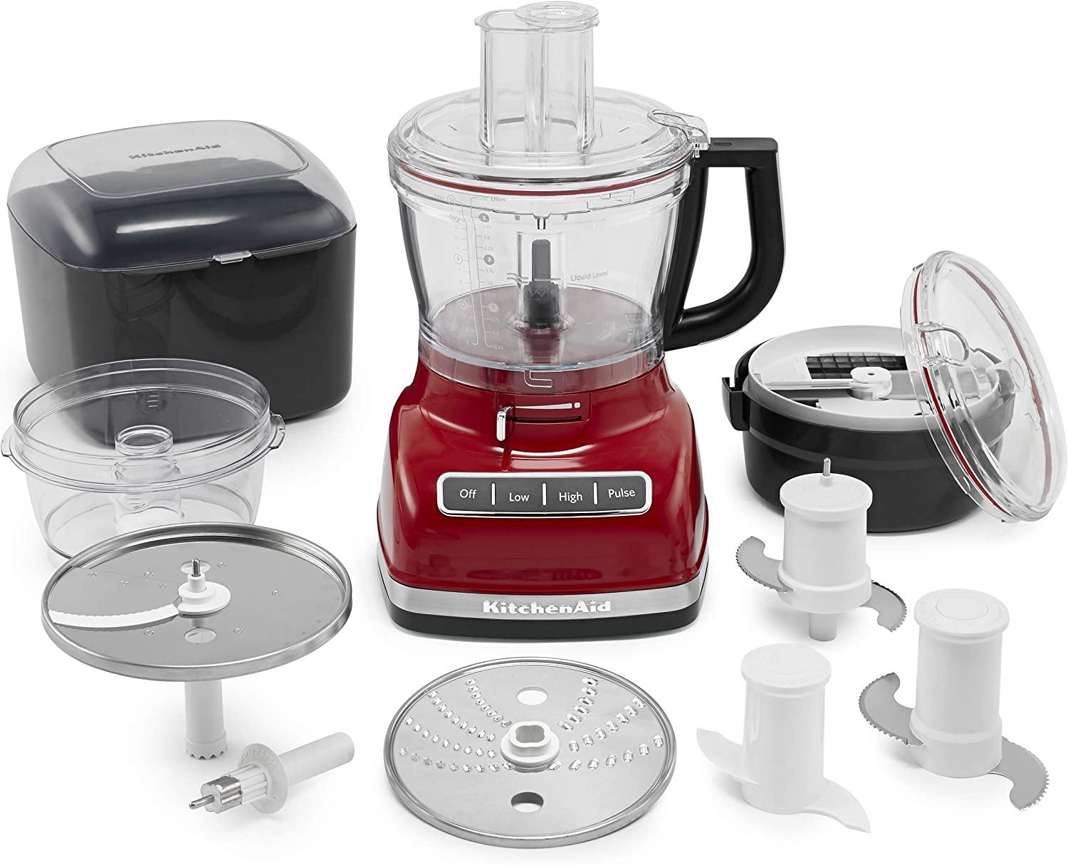 KitchenAid KFP1466ER 14-Cup Food Processor with Exact Slice System and Dicing Kit - Empire Red