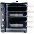 BRAZILIAN FLAME Portable Propane Gas Rotisserie BBQ Grill Single Burner Black