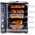 BRAZILIAN FLAME Portable Propane Gas Rotisserie BBQ Grill Single Burner Black