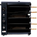 BRAZILIAN FLAME Portable Propane Gas Rotisserie BBQ Grill Single Burner Black