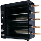 BRAZILIAN FLAME Portable Propane Gas Rotisserie BBQ Grill Single Burner Black