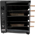 BRAZILIAN FLAME Portable Propane Gas Rotisserie BBQ Grill Single Burner Black