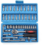 Peixiang Sturdy Wrench 46Pcs Drive Heavy Duty Telescopic Shaft Ratchet Handle Socket Wrench Spanner Set Repair Tools Safety