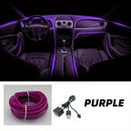 196.85inchCar Environment El Wire LED USB Flexible Neon Interior Lights Assembly RGB Light For Automotive Decoration Lighting Accessories