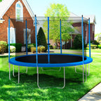 Trampoline with Enclosure Net, Outdoor Patio Fitness Kids Trampoline with Spring Cover Padding, 330lbs Round Trampoline with 6 Heavy Steel Legs, Recreational Trampoline for Backyard Park Patio, S1557
