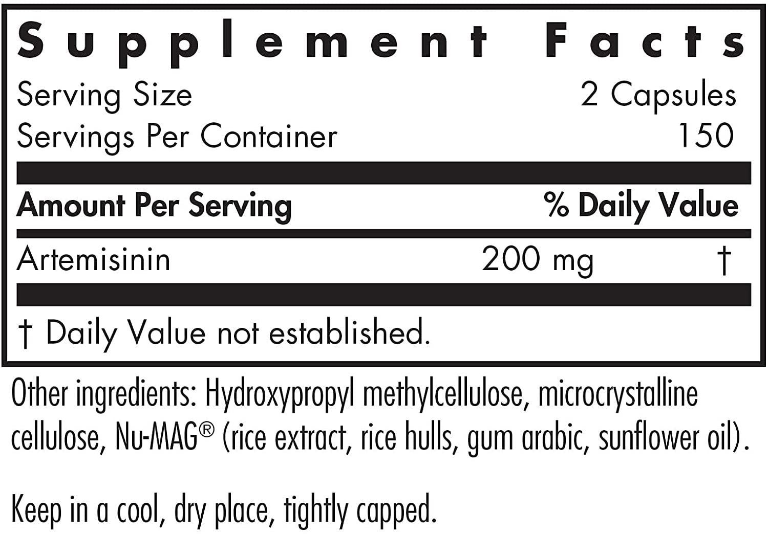 NutriCology Artemisinin - Immune, Balancer - 300 Vegetarian Capsules