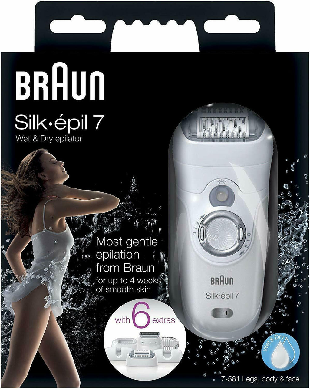 and Dry Epilator Low Price  Silk-Epil 7 7-561 Epilator with 8 Extras