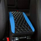 1pc SponAnd PU Leather Armrest Pad Cover Center Console Mat Car Accessories
