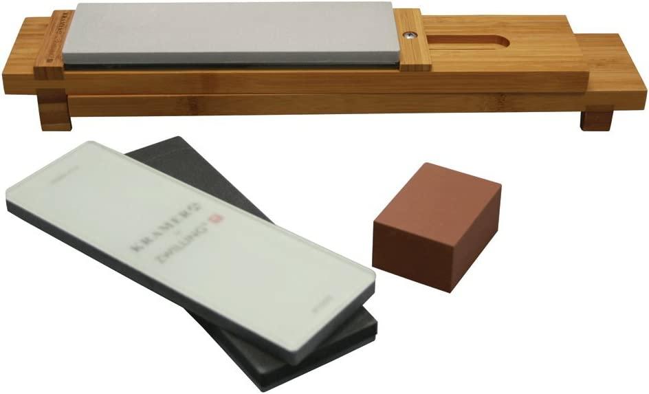 ZWILLING J.A. Henckels 6-pc Glass Water Stone Sharpening Set, 16", Brown
