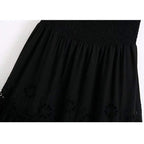 fashion embroidery midi dress