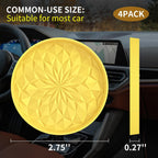 Car Cup Coaster [4 Pack] ME.FAN Silicone Car Coasters/Cup Mats - 2.75In Universal Non-Slip Recessed Car Interior Accessories - Car Cup Holder Insert Coasters Yellow