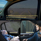 GOLDFLOWER Car Window Shade, 2 Pack Car Back Window Sun Shade, and Privacy Protect for Toddler Kids Baby Adult, Double Layer  (Medium 39"x19")