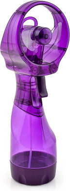 O2COOL Deluxe Handheld Battery Powered Water Misting Fan (Purple)