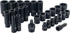 DEWALT Impact Socket Set, SAE, Combination Set, 1/2-Inch Drive, 28-Piece (DWMT19244)