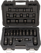DEWALT Impact Socket Set, SAE, Combination Set, 1/2-Inch Drive, 28-Piece (DWMT19244)
