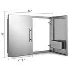 Outdoor Kitchen Drawer Door Access BBQ Drawer Vertical Walled Doors Construction